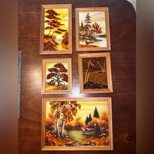 5 Hand Made Mosaic Baltic Amber
Natural Wooden Pictures